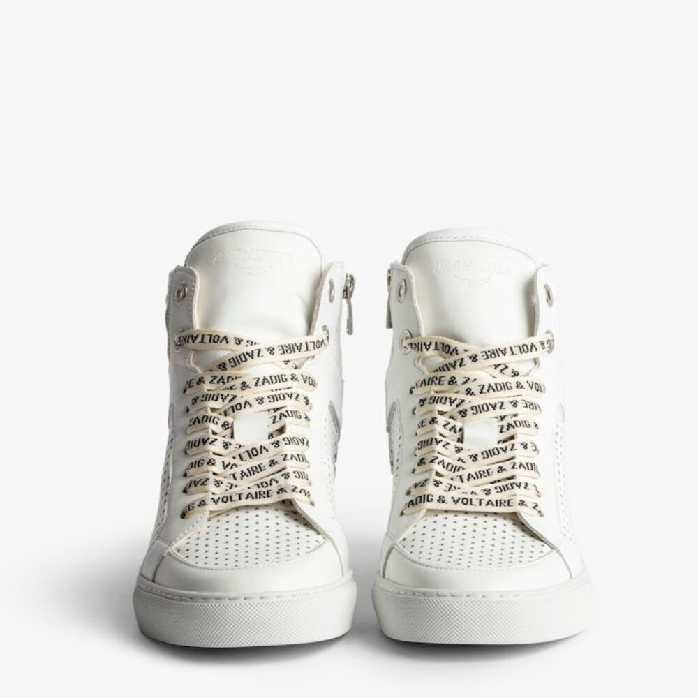 ZADIG & VOLTAIRE High Flash High-Top Sneakers Women’s 7.5 White PREOWNED